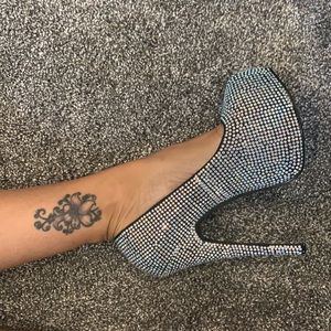 Rhinestone 4” Bordello Heels